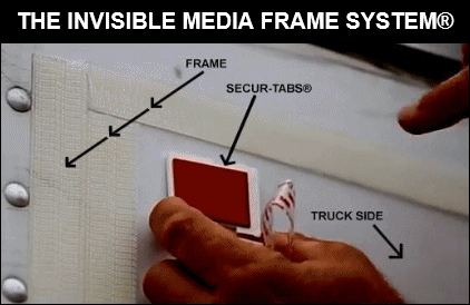 TRUCK ADS® Frame Kit with SECUR-TABS® on a Truck