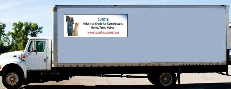 Queen Size Ad on a Truck