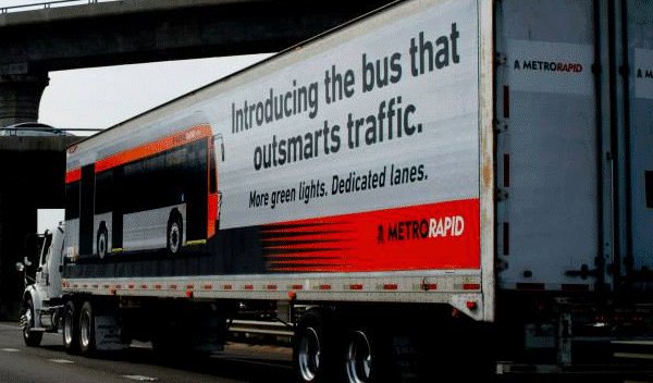 Ad on a Long Haul Trailer Ad on a Long Haul Trailer