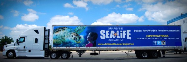 Truck with Fleet Graphic Ad Truck with Fleet Graphic Ad