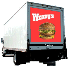 Back Door Truck Advertising Example