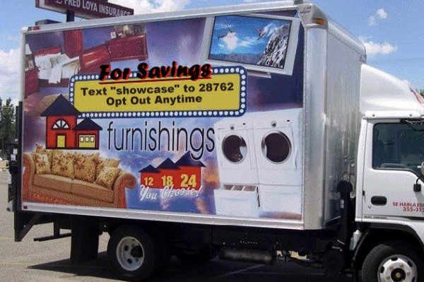 Advertising on a Truck Side