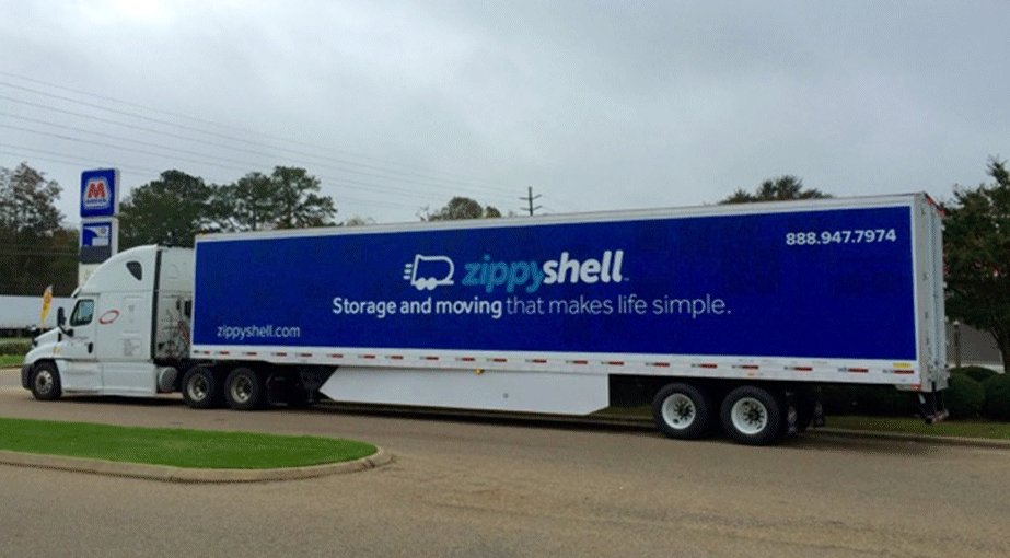 Zippy Shell Ad on a Truck